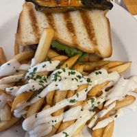 Gluten Free Burger and friess  at Tasty Harmony in Fort Collins