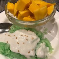 mango and sticky rice at Laos in Town in Washington