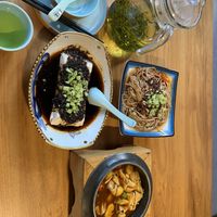 Tofu, cold noodles and tofu skin (the last was the best)  at A Lotus on the Water 清水荷花 - 文殊坊店 in Chengdu