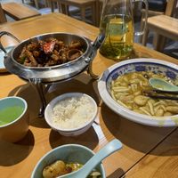 Bean soup with fungi and vegan pork? W/potato  at A Lotus on the Water 清水荷花 - 文殊坊店 in Chengdu