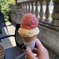 Strawberry & melon ice-cream  at Gelateria Aniela in Bistrita