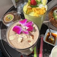 Date banana and avocado smoothies   at Urth Caffe in Santa Monica