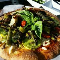 new vegan pizza at Urth Caffe in Santa Monica