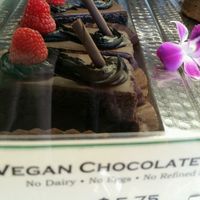 vegan chocolate cake at Urth Caffe in Santa Monica
