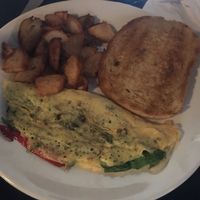 Vegan omelette with Just Egg at Rowley Inn in Cleveland