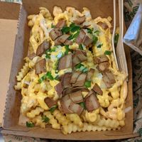 Vegan loaded fries at Bastard Burgers in Falun