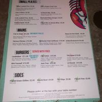 Menu at Tempest Inn in Brighton