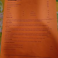 Main menu (there is also a pizza menu) at La Casita in Rarotonga