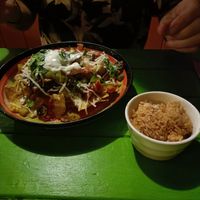 Nachos with mexican rice was delicious. Apprecaited the vegan cheese and sour cream made from coconut at La Casita in Rarotonga