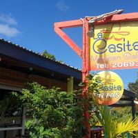 Easy to find the sign on the main street at La Casita in Rarotonga