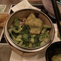 Vegetable fried dumpling (we ate the others)   at 5ive Spice Tacos & Banh Mi in Brooklyn