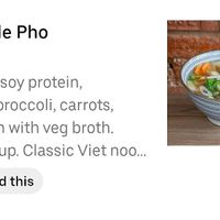 Vegetable pho at 5ive Spice Tacos & Banh Mi in Brooklyn