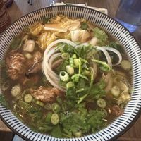 Vegan soy protein pho  at 5ive Spice Tacos & Banh Mi in Brooklyn