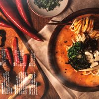 Perfect Tom something soup with Ramen noodles, house specialty. at Kusa Japanese Vegan- Bukit Bintang in Kuala Lumpur