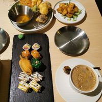 Tempura and fixed sushi at Kusa Japanese Vegan- Bukit Bintang in Kuala Lumpur