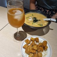Kusa Ramen, Kombucha, and Curry Tempeh at Kusa Japanese Vegan- Bukit Bintang in Kuala Lumpur
