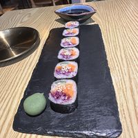 Small rainbow maki  at Kusa Japanese Vegan- Bukit Bintang in Kuala Lumpur