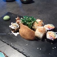 Happy couple sushi selection at Kusa Japanese Vegan- Bukit Bintang in Kuala Lumpur