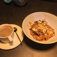 Coffee and udon at Kusa Japanese Vegan- Bukit Bintang in Kuala Lumpur
