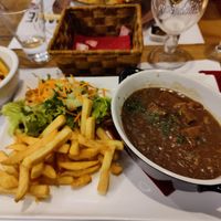 Seitan stoofvlees at Brasserie de Kolonie  in Antwerpen