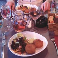 Vegan cheese & ham kroket 🥗 at Brasserie de Kolonie  in Antwerpen