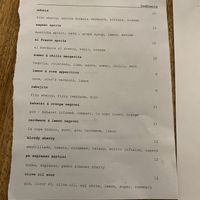 Cocktail menu  at Morito in East London