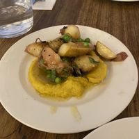 Fave beans worth peas and peach (it actually worked)   at Morito in East London