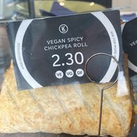 Vegan spicy chickpea roll at Kanteen in Birmingham