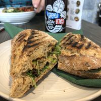 Baguette with tofu and salad at Kanteen in Birmingham