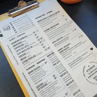 Menu at Drukarnia in Gdansk