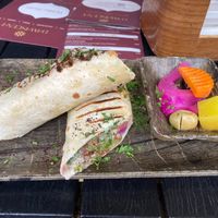 Falafel flatbread wrap  at Damascena Coffee House - Temple Row in Birmingham