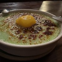 Pandan crème brûlée   at Monkey Mood in Bordeaux