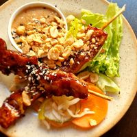 Satay skewers at Monkey Mood in Bordeaux