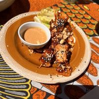 Satay skewers  at Monkey Mood in Bordeaux