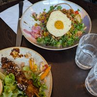 Cute egg! Actually tasted of fried egg too! at Monkey Mood in Bordeaux