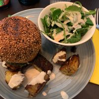 Falafel burger at Monkey Mood in Bordeaux