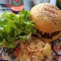 Jackfruit burger at Monkey Mood in Bordeaux