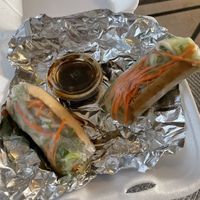 fresh spring rolls at Thai Vegan in Greer