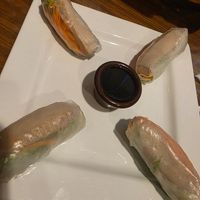 Freshy rolls, so delicious 😋  and that sauce....yum at Thai Vegan in Greer