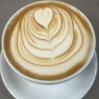 oat latte  at Public Records in Brooklyn