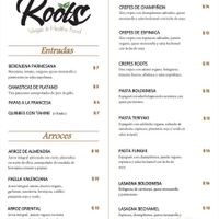 Menu june 2019 at Roots Veggie & Healthy Food in Barranquilla