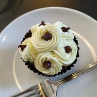 Vegan mint chocolate cupcake at Vegan Deva in Chester