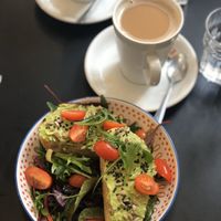 Smashed avocado  at Vegan Deva in Chester