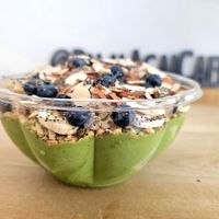 Matcha chia bowlm at Palm Acai Cafe in Berkeley