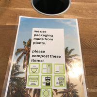 They compost : ) at Palm Acai Cafe in Berkeley