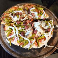 Vegan Pizza with Champions (size small) at Pizzería Güerrín in Buenos Aires
