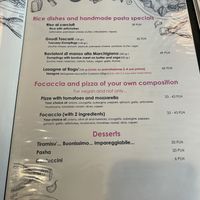 The “for vegan and not only” (whatever that means) section is one vegetarian and one vegan option only.   at Boungiorno in Bydgoszcz