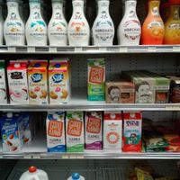 Plantbased milks at La Sierra Natural Foods in Riverside