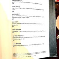 Menu  at Moon Under Water in Christchurch