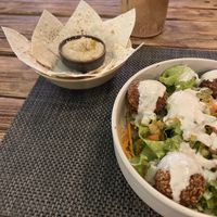 With tahini sauce   at Vegan Junkie in Phuket
